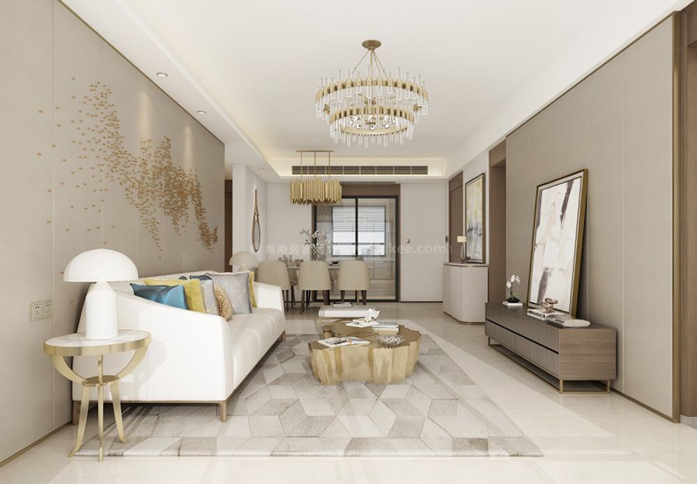 B户型客餐厅效果图