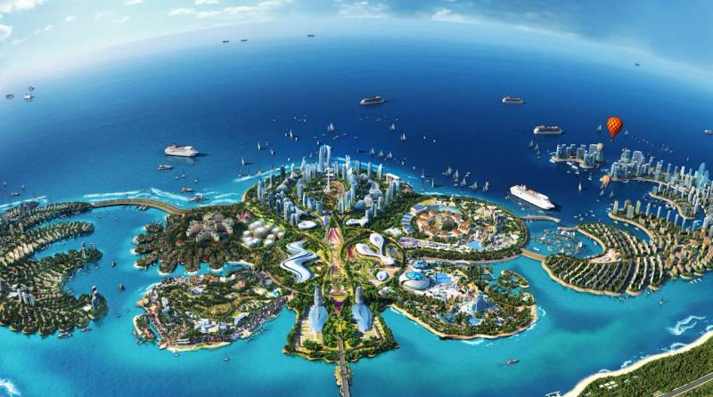 中国恒大海花岛鸟瞰图