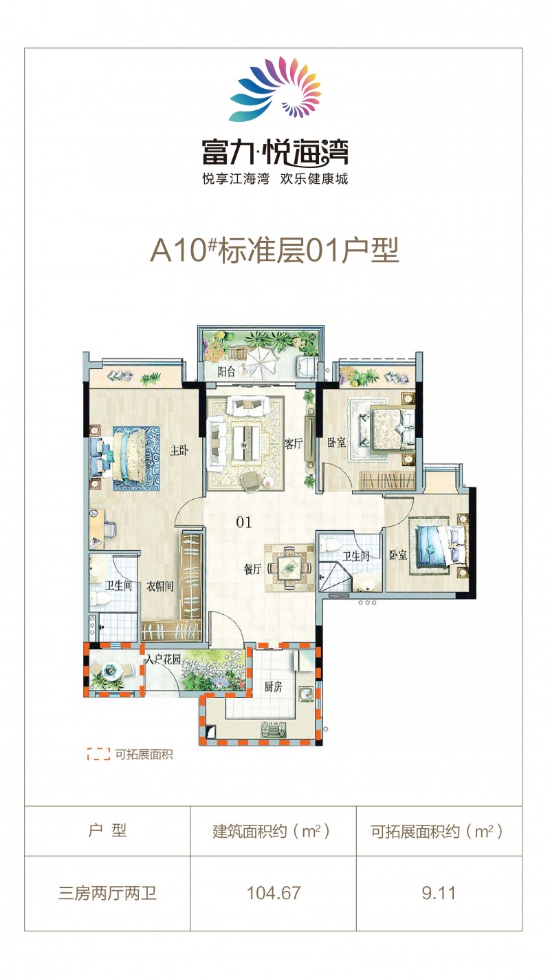富力悦海湾户型图2
