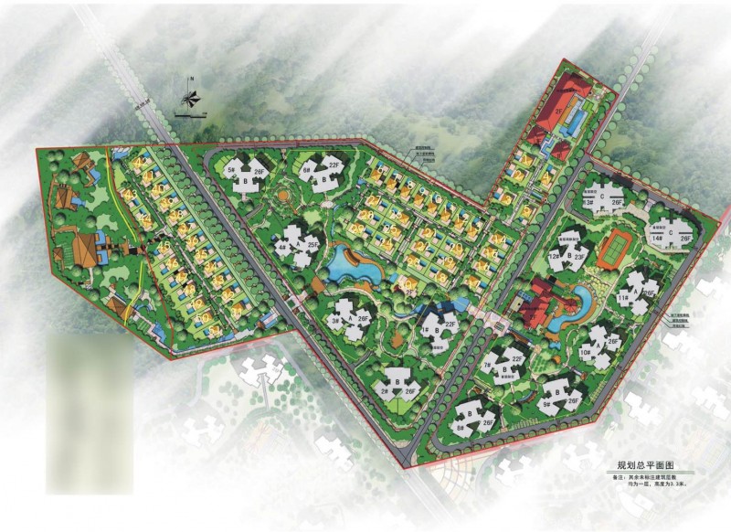 鸿坤·山海墅规划图