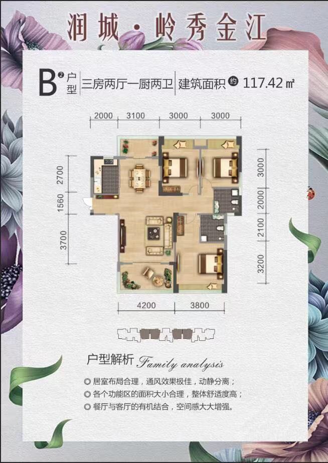 润城·岭秀金江B户型2