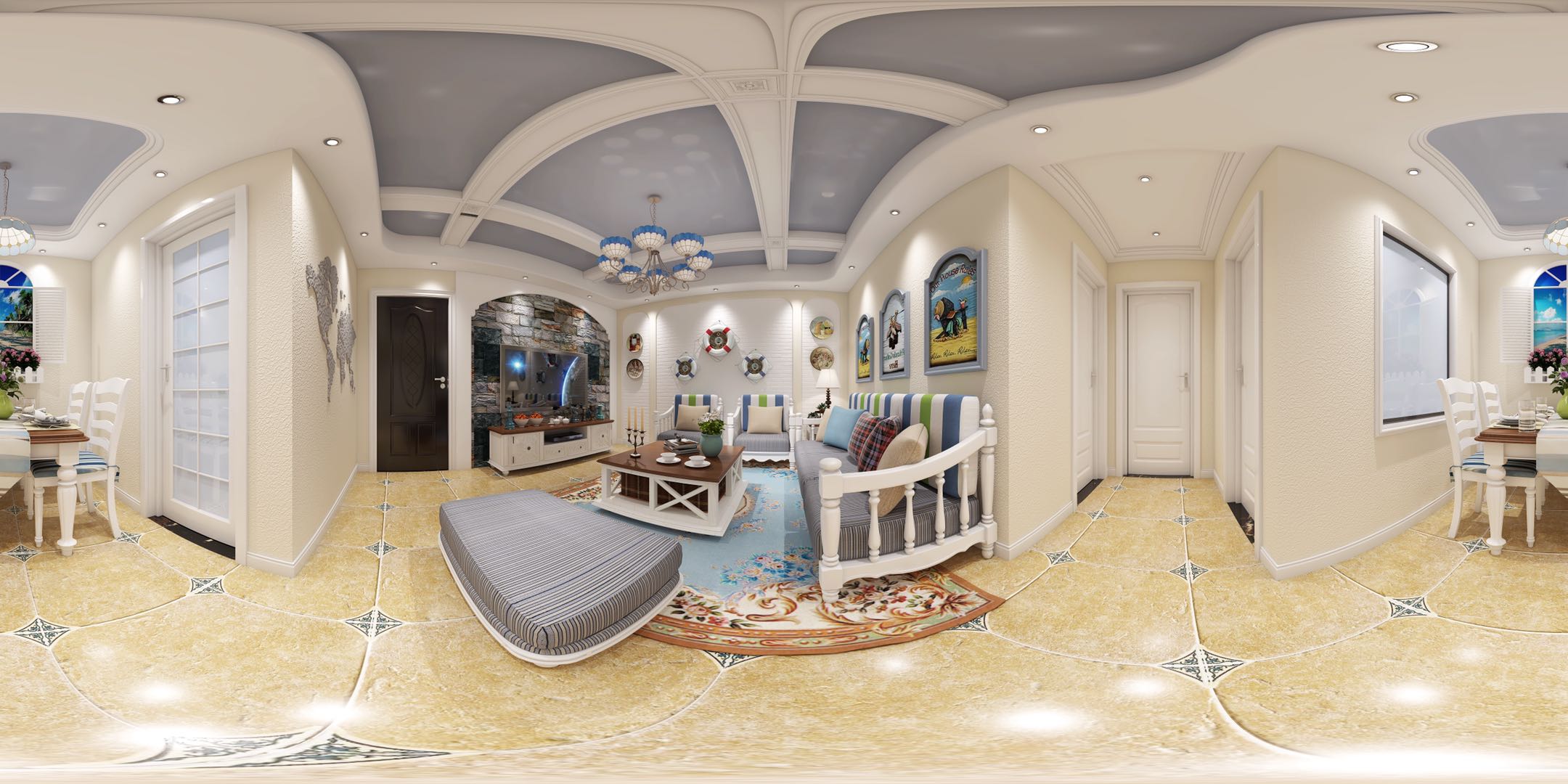 B户型地中海风格样板间