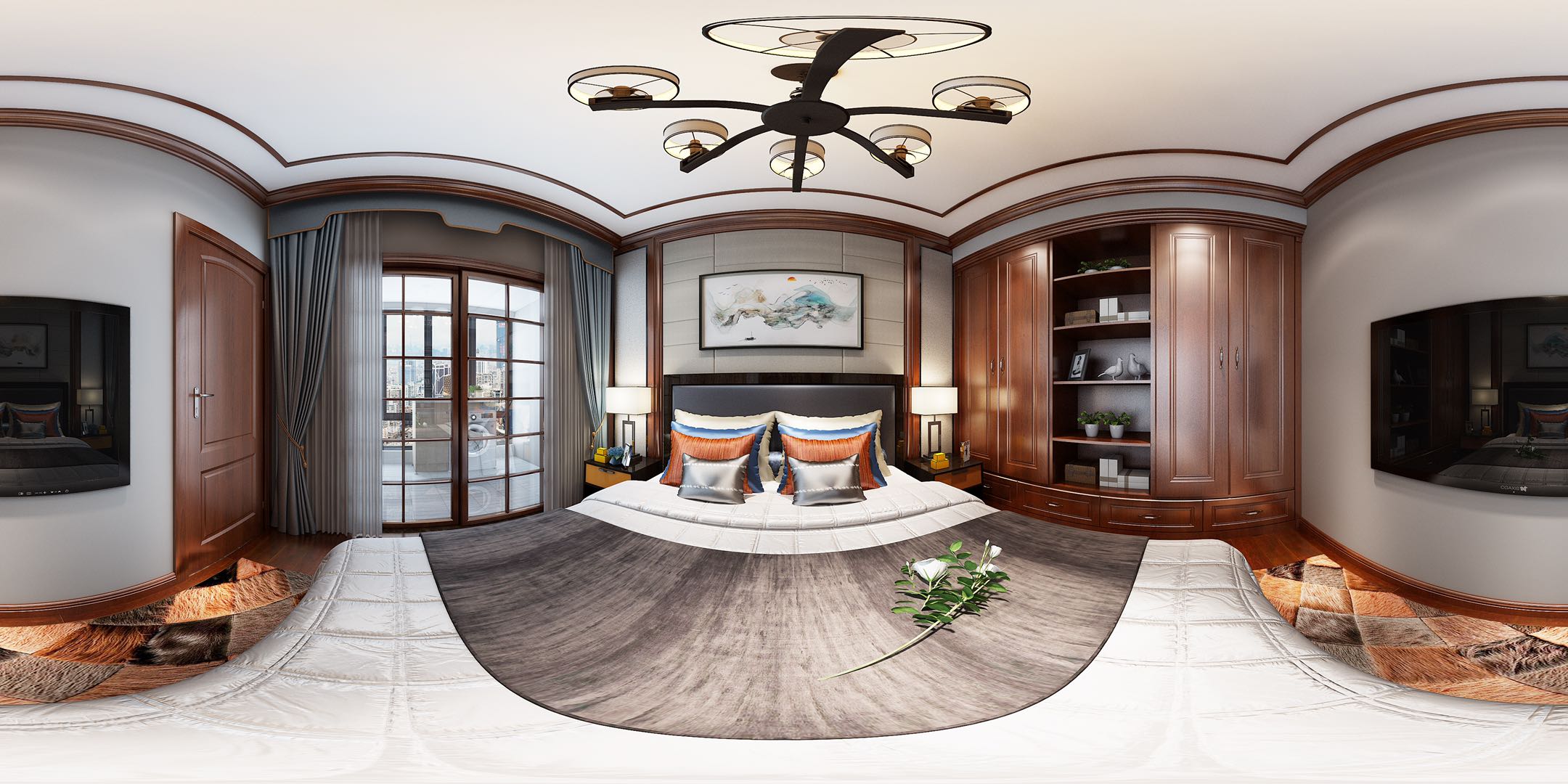 C户型新中式风格样板间