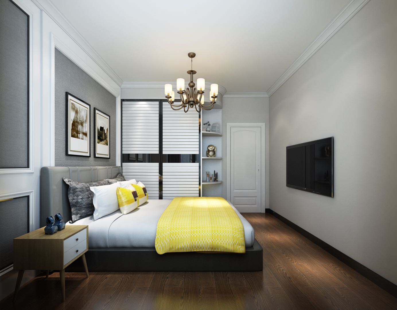 D户型现代简约风格样板间