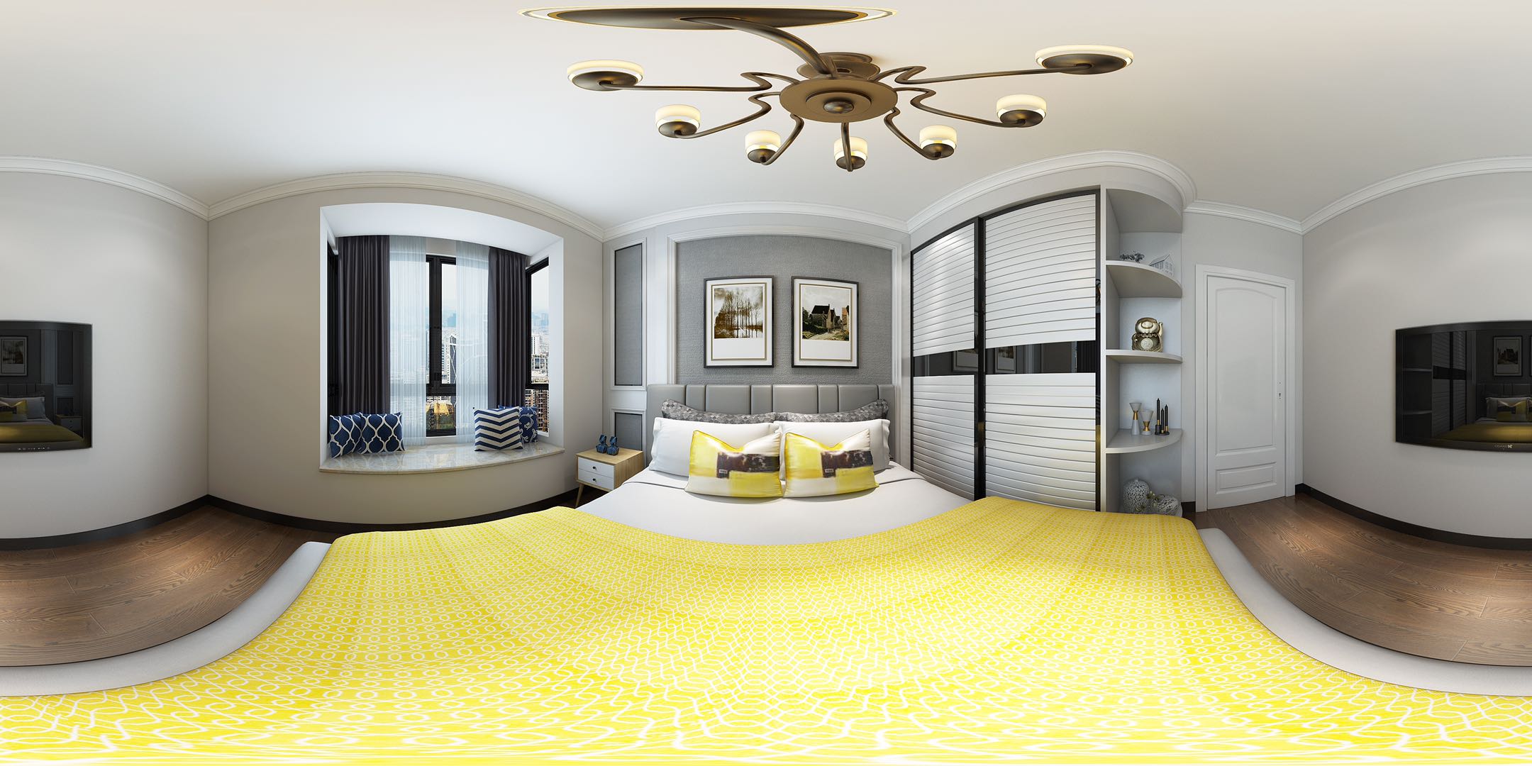 D户型现代简约风格样板间