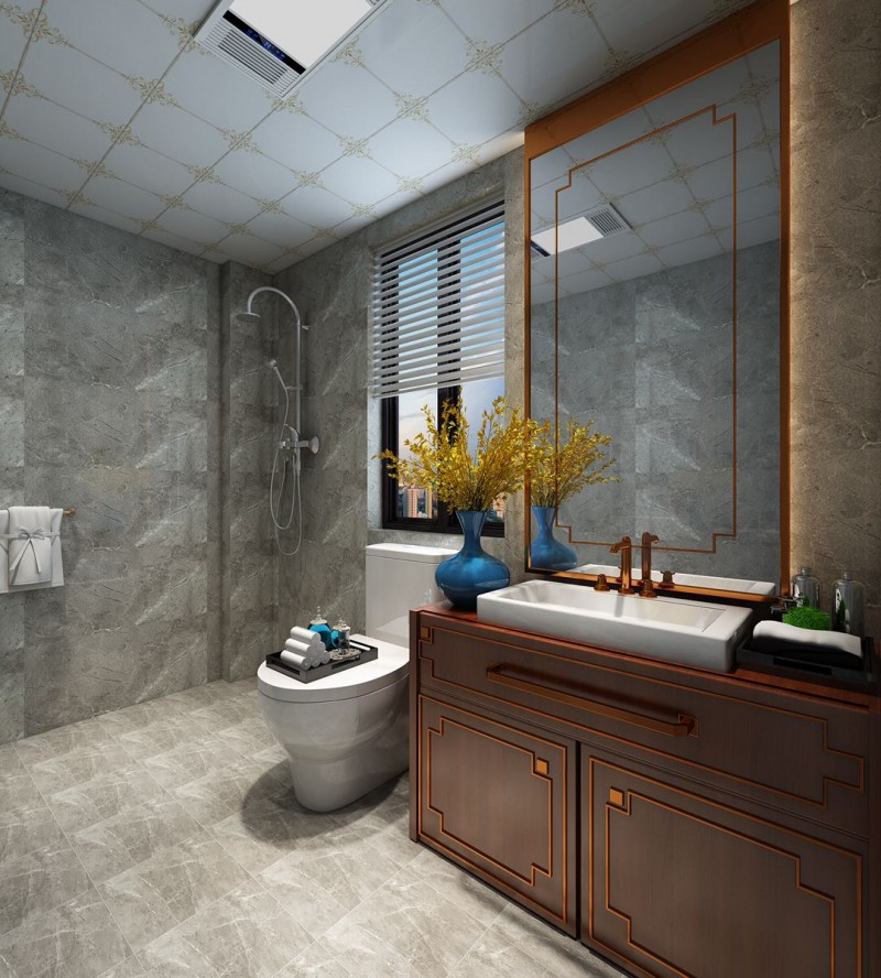 C户型新中式风格样板间9