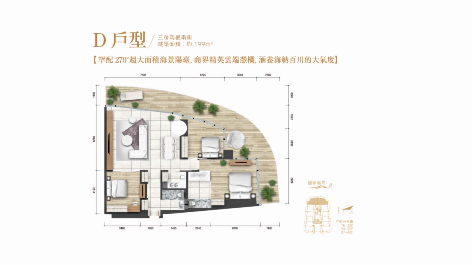 保利财富中心D户型 