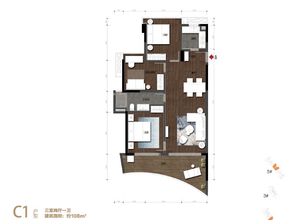 石梅湾九里C1户型