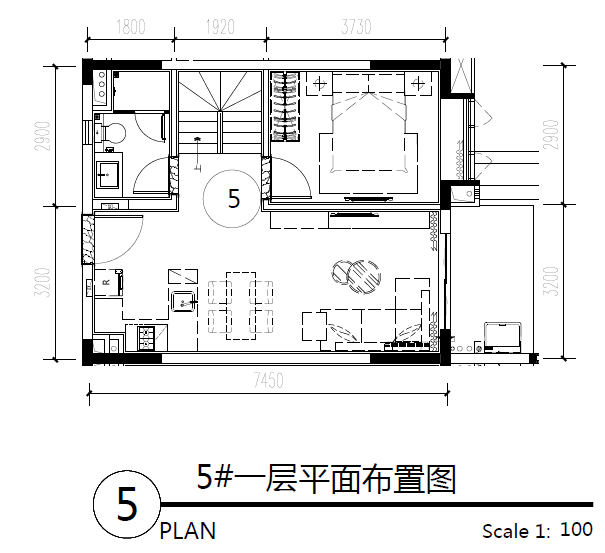 主力户型图-三房两卫2 64.08㎡