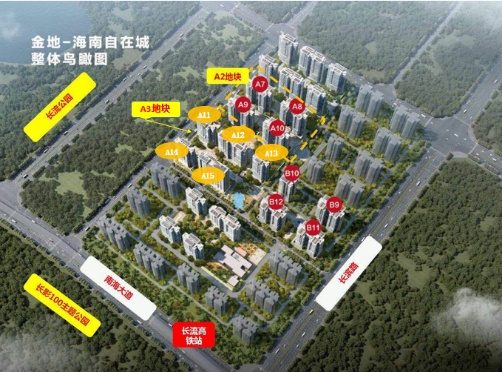 金地·海南自在城鸟瞰图