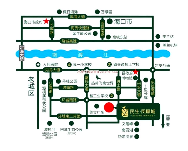 民生凤凰城区位图 