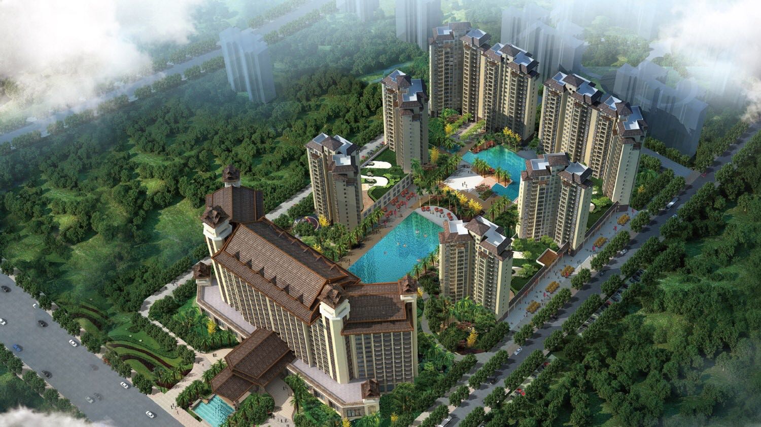 民生凤凰城鸟瞰图 