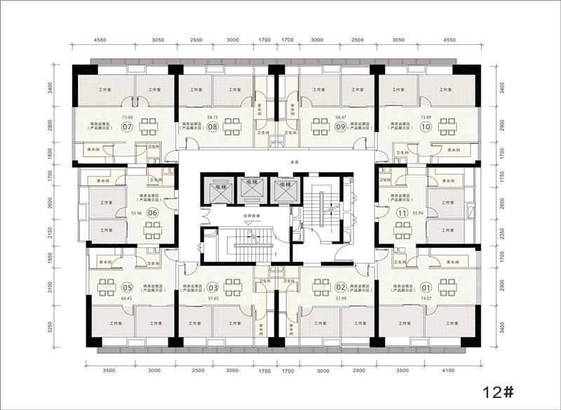 滨江海岸户型分布图1