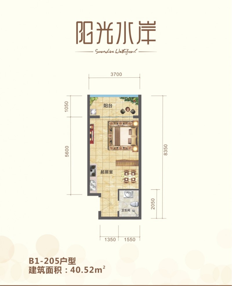 阳光水岸B1-205户型