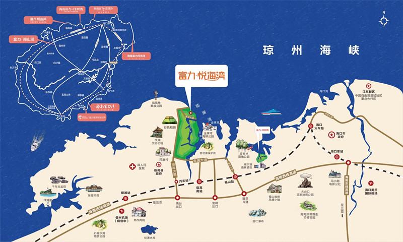 富力·悦海湾区位图 