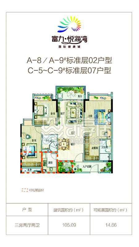 富力悦海湾07户型 