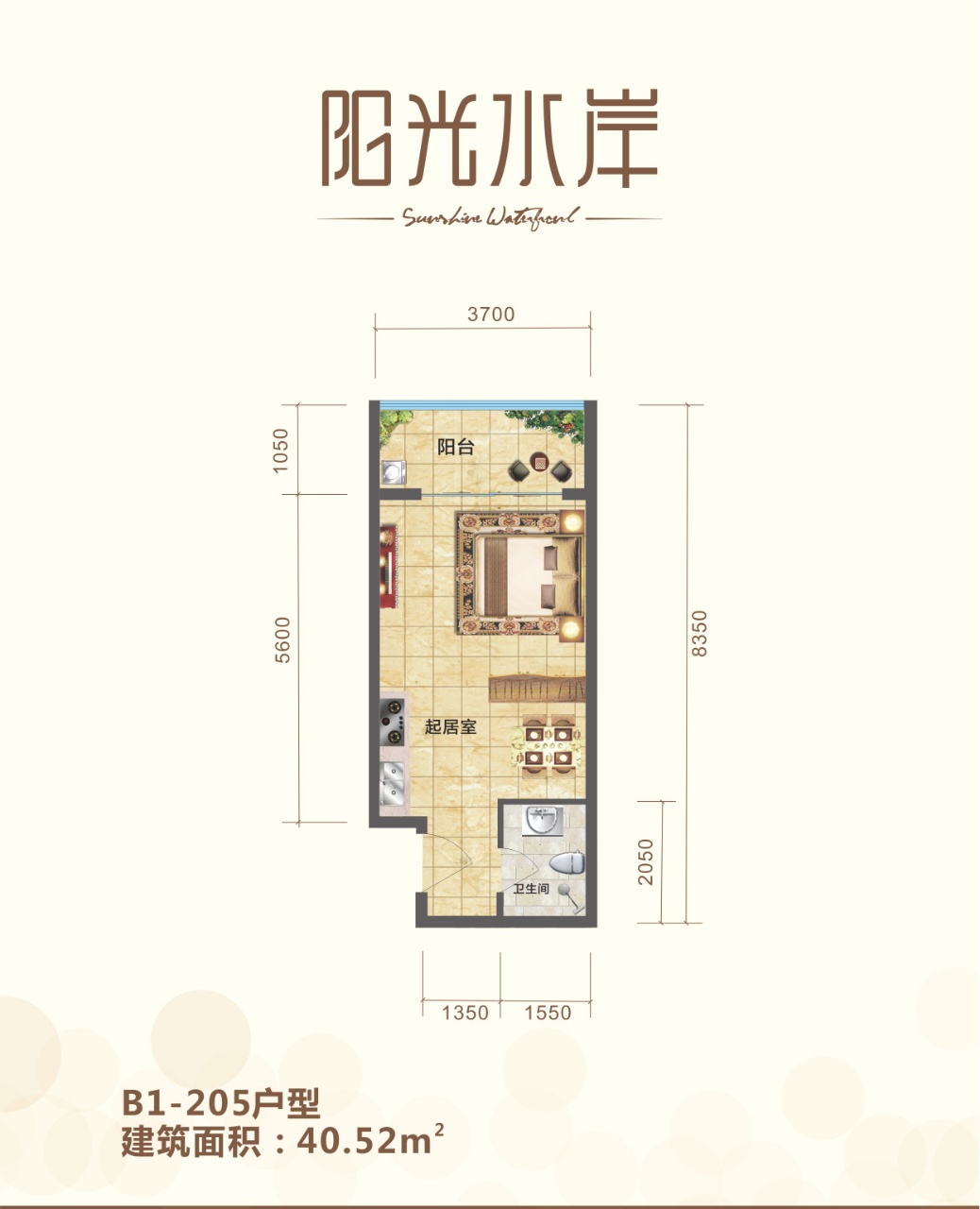 阳光水岸B1-205户型 