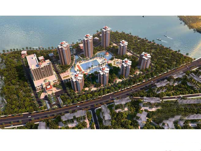 博鳌滨海小镇鸟瞰图 