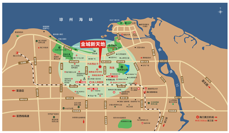 金城&middot;新天地区位图