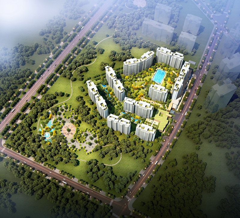 绿地悦澜湾鸟瞰图