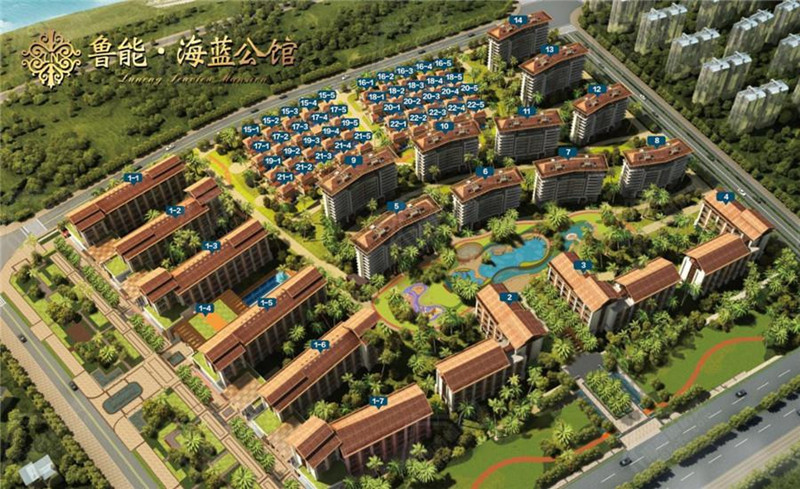 鲁能海蓝公馆鸟瞰图 