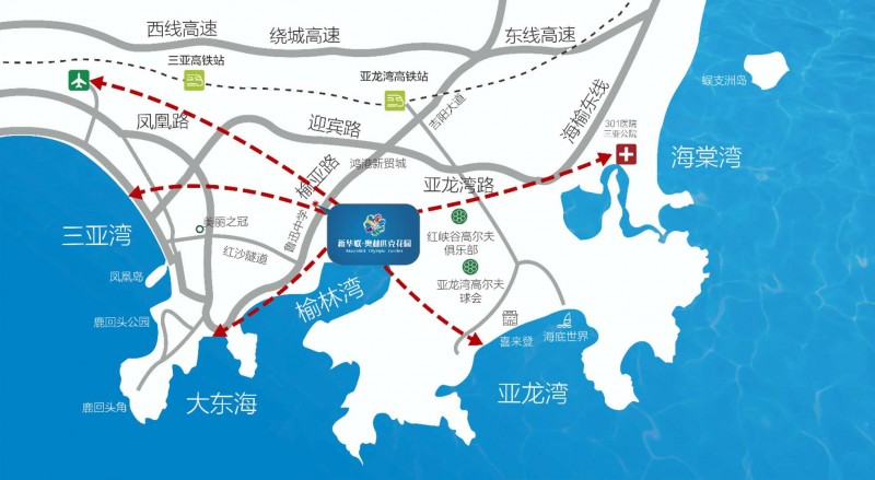 新华联&middot;奥林匹克花园区位图