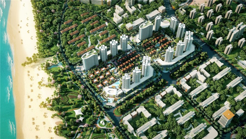 雅居乐金沙湾鸟瞰图