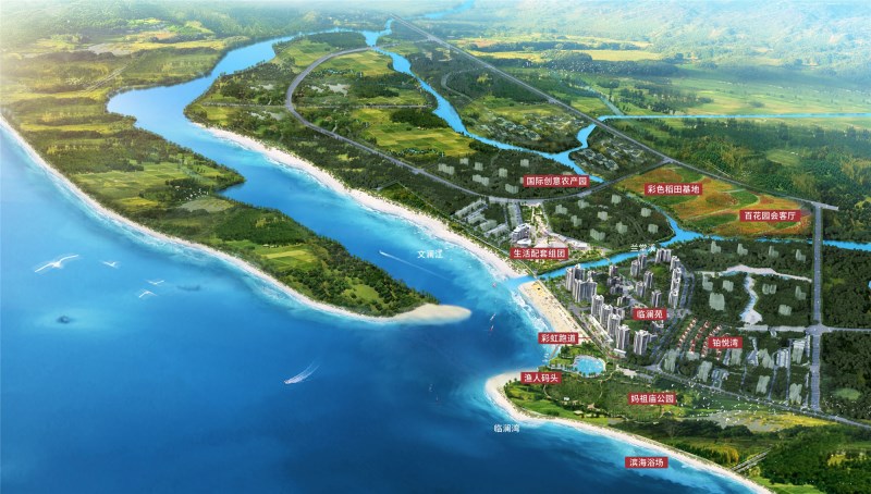 富力悦海湾鸟瞰图