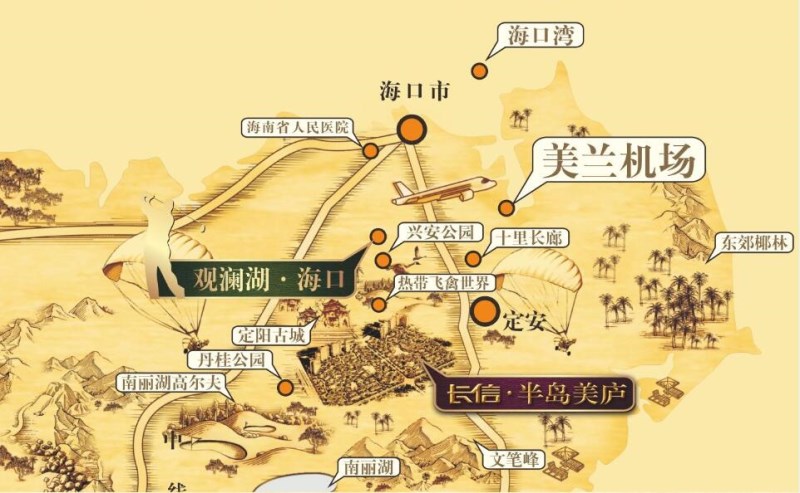 长信半岛美庐区位图