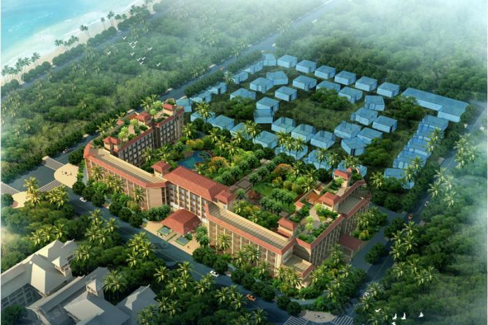 椰风海韵海景花苑鸟瞰图