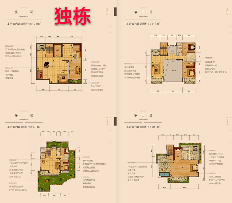 长弘御墅独栋户型图