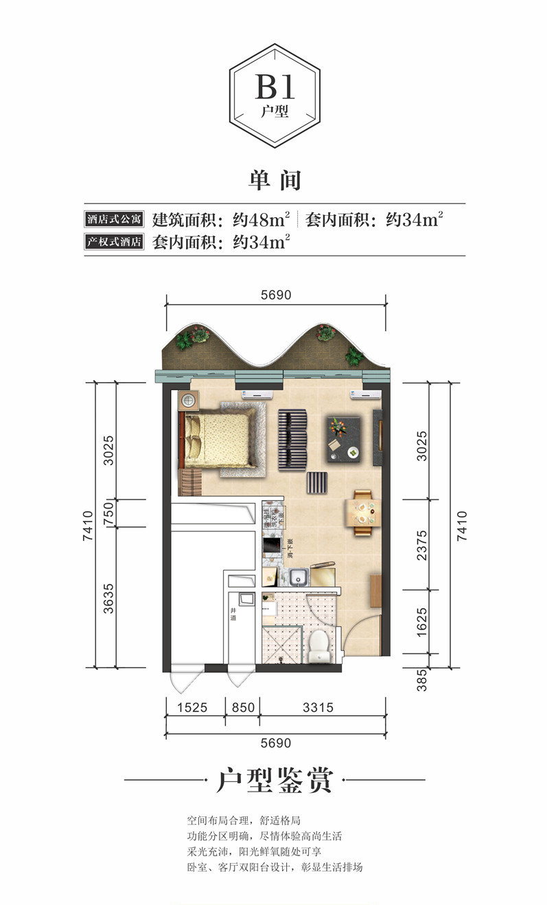 恒大美丽之冠B1户型