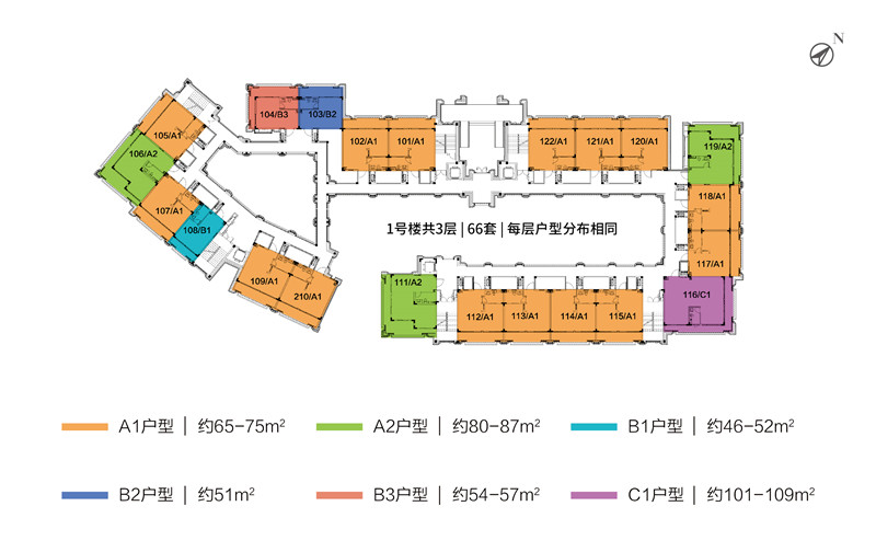中交绿城&middot;高福小镇户型分布图