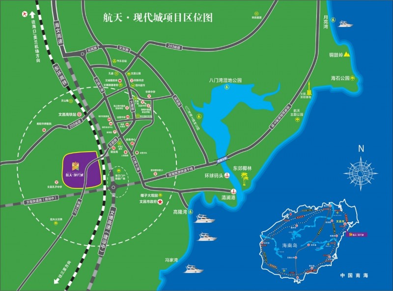 航天现代城区位图