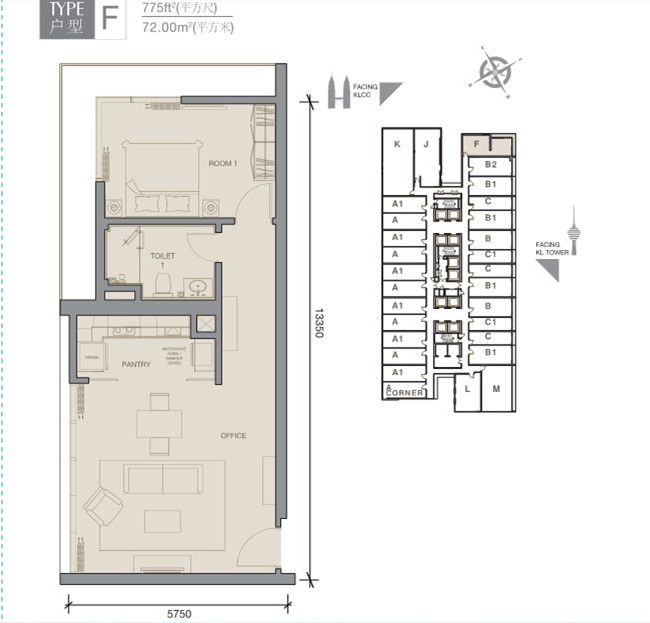 吉隆坡FACE F户型 