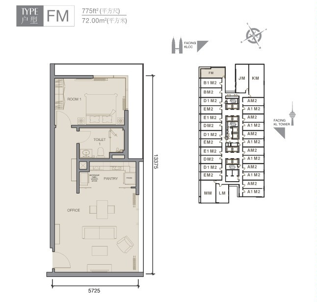 吉隆坡FACE FM户型 