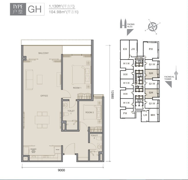 吉隆坡FACE GH户型 