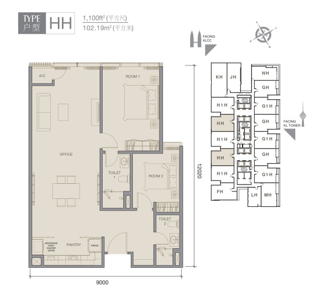 吉隆坡FACE HH户型 