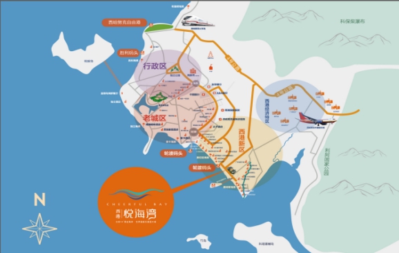 西港&middot;悦海湾区位图