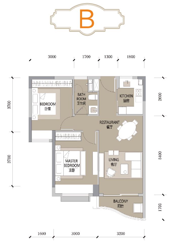 合景汀澜海岸B户型 