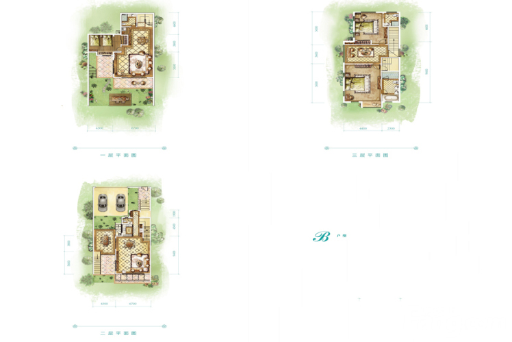 别墅 3室4厅4卫 296.53㎡（建面