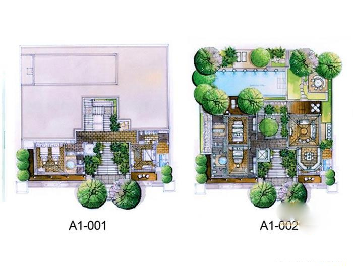 亚龙湾石溪墅A1户型 
