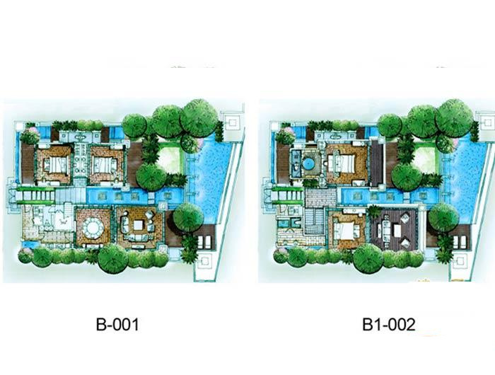 亚龙湾石溪墅B1户型 