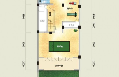 鸿洲江山云庭别墅T4户型（首层） 
