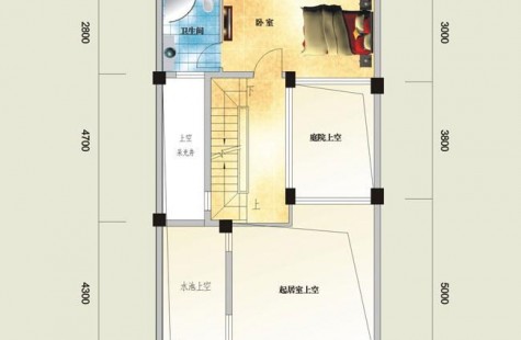 鸿洲江山云庭别墅T4户型（二层） 