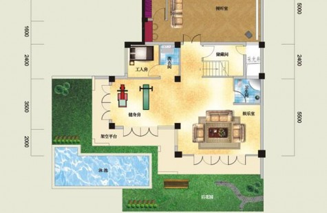 鸿洲江山云庭别墅T3户型（首层） 