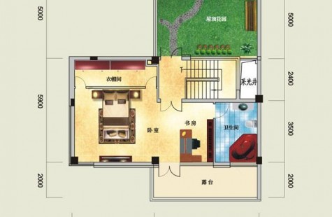 鸿洲江山云庭别墅T3户型（三层） 
