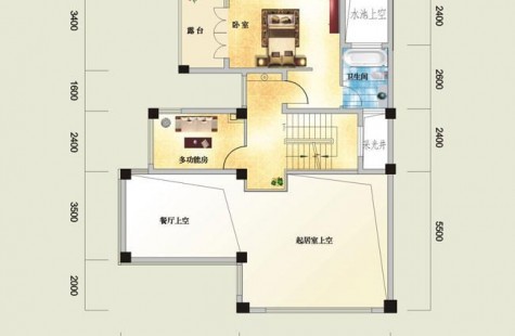 鸿洲江山云庭别墅T3户型（二层） 