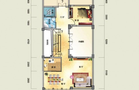 鸿洲江山云庭别墅T2户型（一层） 