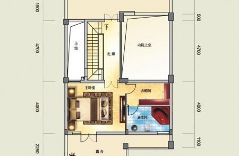鸿洲江山云庭别墅T2户型（三层） 